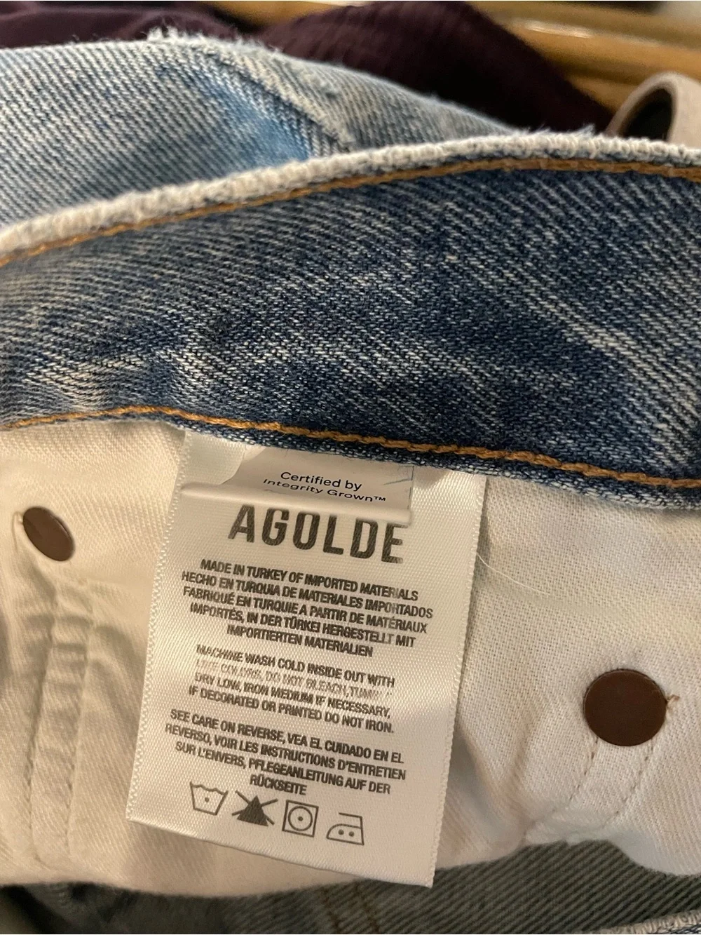 Agolde Leena Blue Wide Leg Jeans Size 29